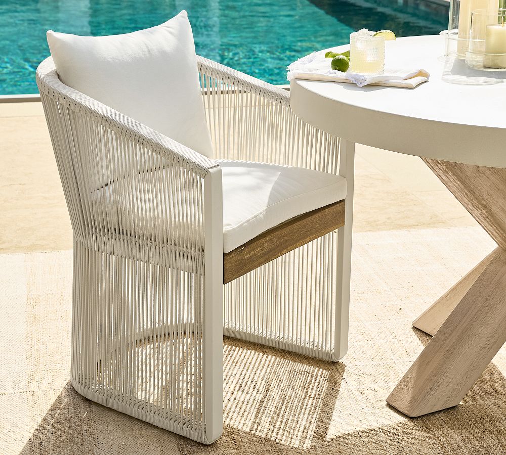 Lakewood Rope Outdoor Dining Armchair | Pottery Barn