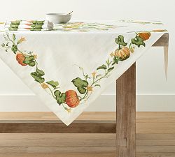 Rustic Pumpkin Table Throw