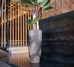 Textured Tall Tapered Cylinder Ficonstone Planters