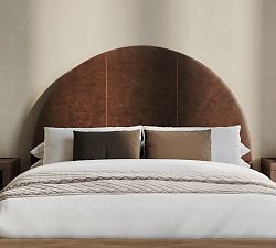 Curved Leather Wall Mounted Headboard