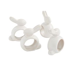 Mason Bunny Napkin Rings, Set of 4