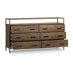 Modern Oak 6-Drawer Dresser