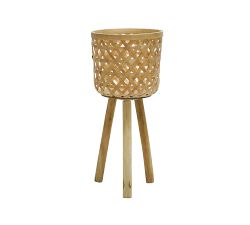 Emilia Bamboo Raised Planters, Set of 2