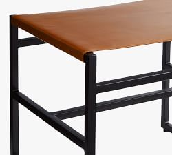 Hardy Leather Accent Stool