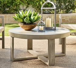 Indio Eucalyptus Round Outdoor Coffee Table (36")