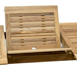 Nassau Teak Rectangular Extendable Outdoor Dining Table (67"-87")