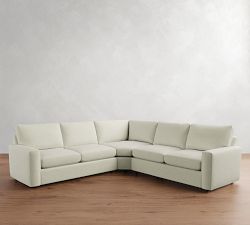 Pearce Modern Square Arm 3-Piece L-Shaped Sectional (118")