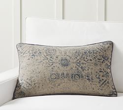 Harley Printed Velvet Lumbar Pillow Cover