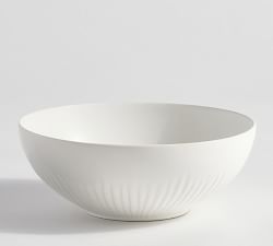 Ridge Textured Stoneware Serving Bowl