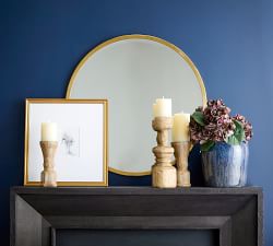 Ava Natural Wood Candle Holder