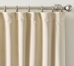 Custom Velvet Twill Blackout Curtain - Oatmeal