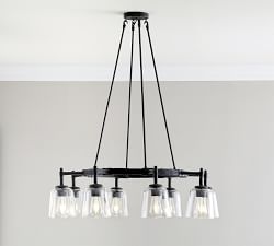 Porter Recycled Glass Round Chandelier (36")