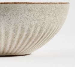 Ridge Textured Stoneware Cereal Bowls