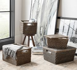 Clive Handwoven Tightweave Handled Utility Basket