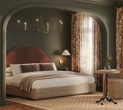 Curved Leather Wall Mounted Headboard