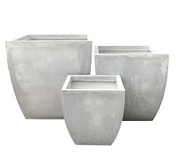 Xavier Lightweight Concrete Flared Square Planters
