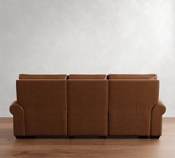 Big Sur Roll Arm Leather Power Sofa (92")