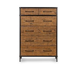 Juno Reclaimed Wood 6-Drawer Tall Dresser (36")