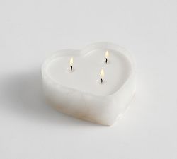 Alabaster Heart Scented Candle - Vanilla &amp; Tobacco