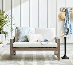 Open Box: Indio Eucalyptus Outdoor Loveseat (50")