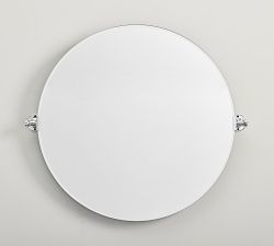 Vintage Frameless Round Pivot Mirror