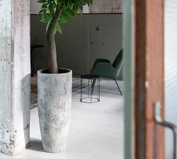 Textured Tall Tapered Cylinder Ficonstone Planters