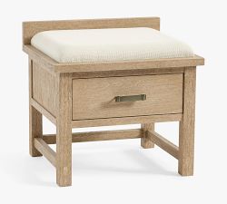 Farmhouse Upholstered Dresser Seat by Michael Graves Design