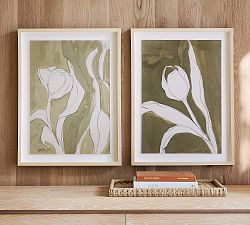 Sage Tulip Framed Print