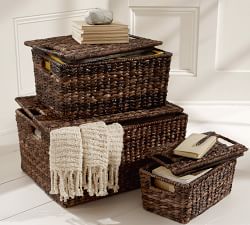 Seagrass Lidded Baskets