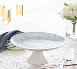 Chambray Tile Stoneware Cake Stand