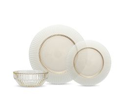 Fluted Glass Dessert Plate - Set of 4