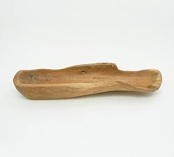 Handcrafted Organic Shaped Teak Tray