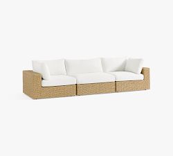 Kostas Wicker 3-Piece Outdoor Sectional (129")