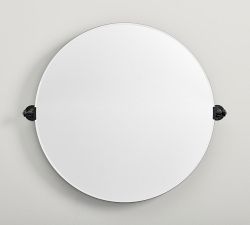 Vintage Frameless Round Pivot Mirror