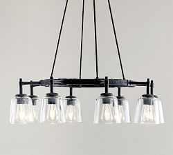 Porter Recycled Glass Round Chandelier (36")