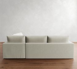 Westwood Square Arm Slipcovered 3-Piece L-Shaped Sectional (117")