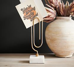 White Marble Oversized Desktop Paperclip