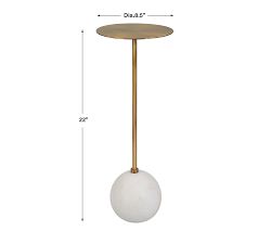 Kia Round Marble Cocktail Table (8.5")