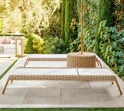 Huntington Mesh Stackable Outdoor Single Chaise Lounge, Set of 2
