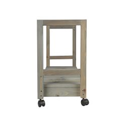 Belsay Wooden Firewood Storage Rolling Crate