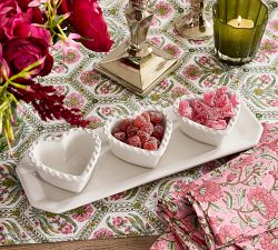 Heirloom Scalloped Heart Stoneware Serveware Collection