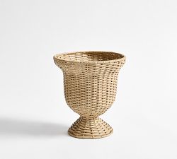 Huntington Rattan Pedestal Vase