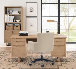 Irving Upholstered Swivel Desk Chair