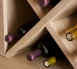 Modern Farmhouse 68" Wine Storage with Open Cabinets