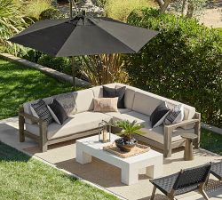 10' Rectangular Cantilever Outdoor Patio Umbrella - Rustproof&#160;Aluminum Frame with Base