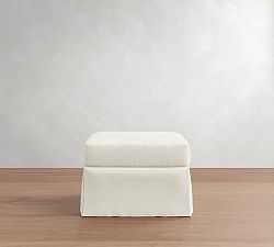 Buchanan Modern Square Arm Slipcovered Ottoman