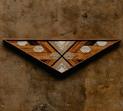Kinsley Triangular Wooden Dimensional Wall Art, 14&rdquo; X  48&rdquo;
