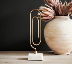 White Marble Oversized Desktop Paperclip