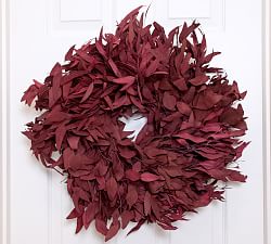 Dried Burgundy Willow Eucalyptus Wreath