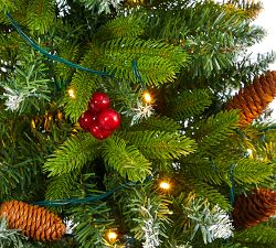 Potted Snow Tipped Portland Spruce Artificial Christmas Tree